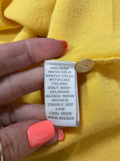 Charter Club Yellow Crewneck Button-Front Cardigan Sweater Size Medium