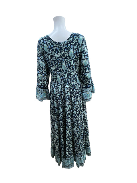 Soft Surroundings Casalina Floral Paisley Maxi Dress Bell Sleeve Boho Size Large - ONLINE ONLY