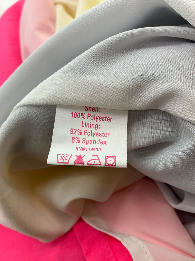 Julie Brown White/Pink/Yellow/Blue Colorblock Pre-Owned Ladies Top - Size 14