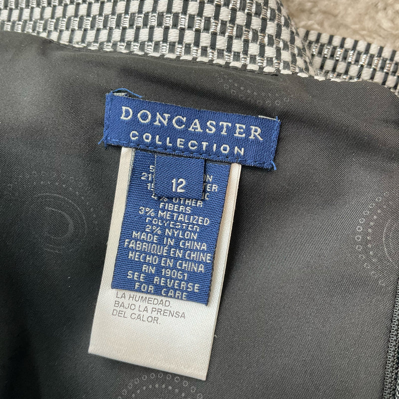 Doncaster Black White Print Skirt – Size 12, Excellent Pre-Owned - Margaret’s Fine Consignment