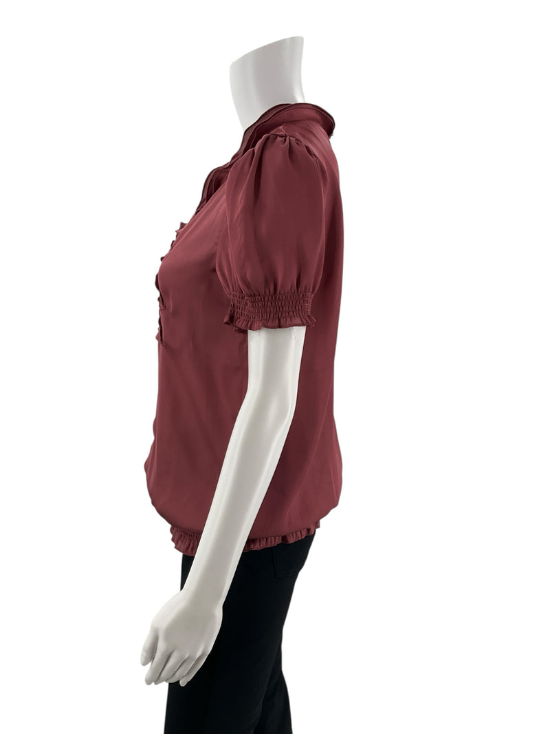 Spense Mauve Solid Pre-Owned Ladies Top - Size Small