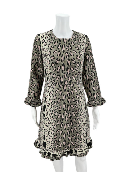 Julie Brown Pink/Gold Animal Dress Size 4