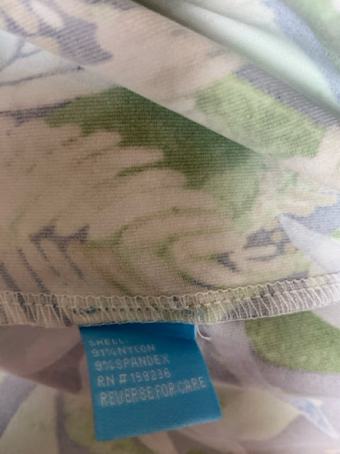 J.McLaughlin Catalina Cloth Tropical Palm Print Sheath Dress Size Medium