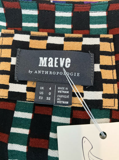 Maeve by Anthropologie Lida Geometric Print Midi Dress Size 0 - ONLINE ONLY