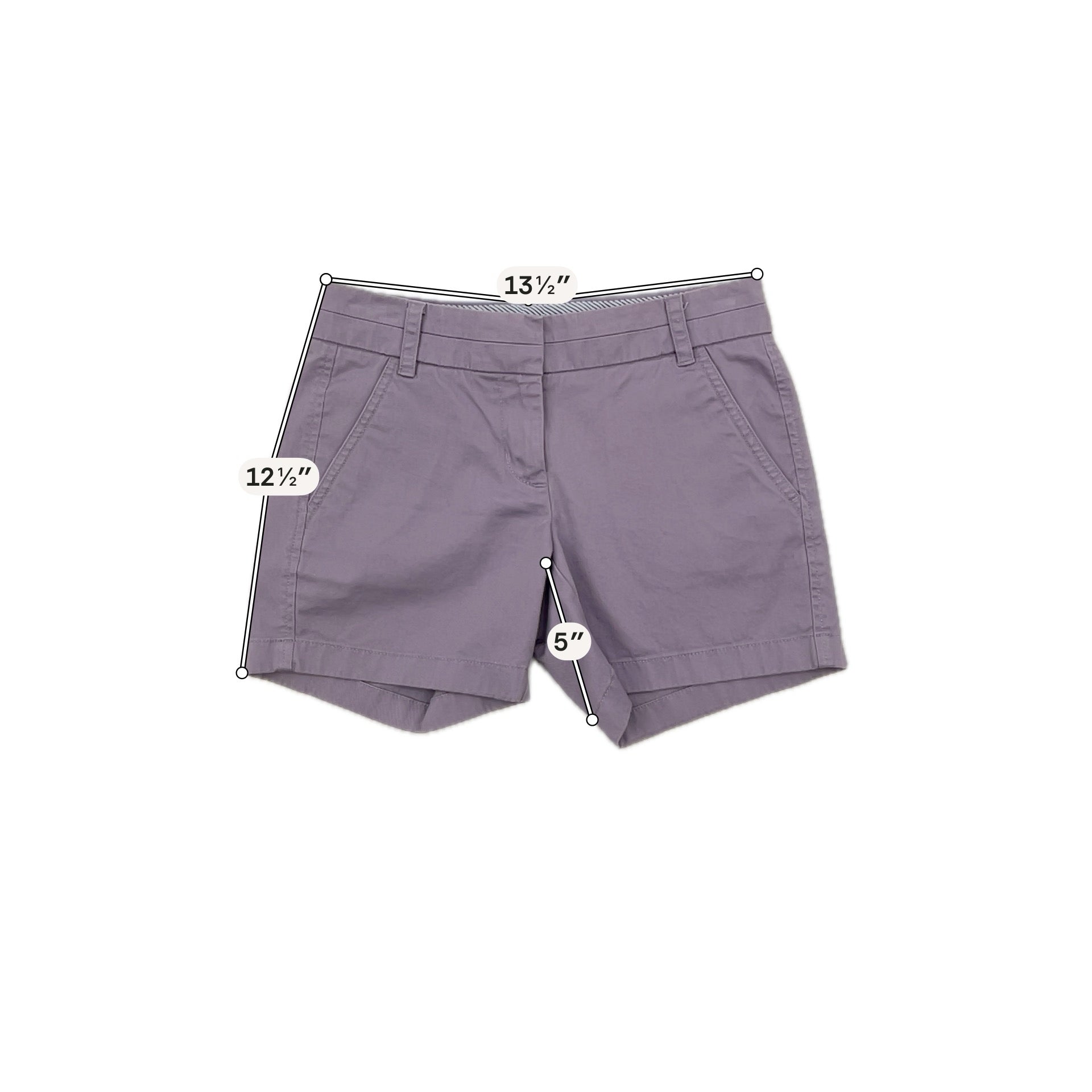 J Crew Purple Shorts Size 000 Purple Solid Shorts - Size 000
