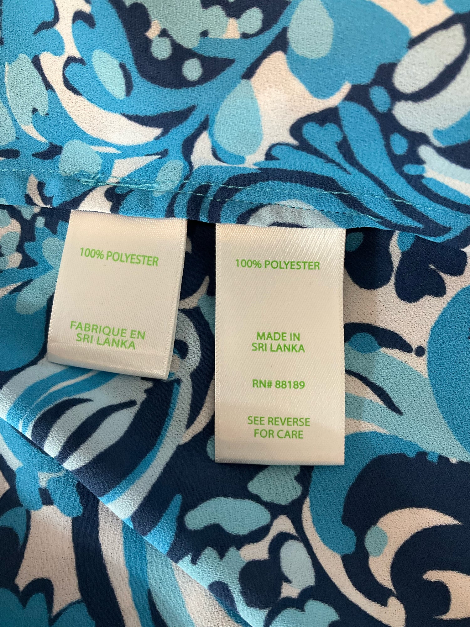 Lilly Pulitzer Kassia Top Bayside Blue Seen and Herd Floral Blouse Size Large