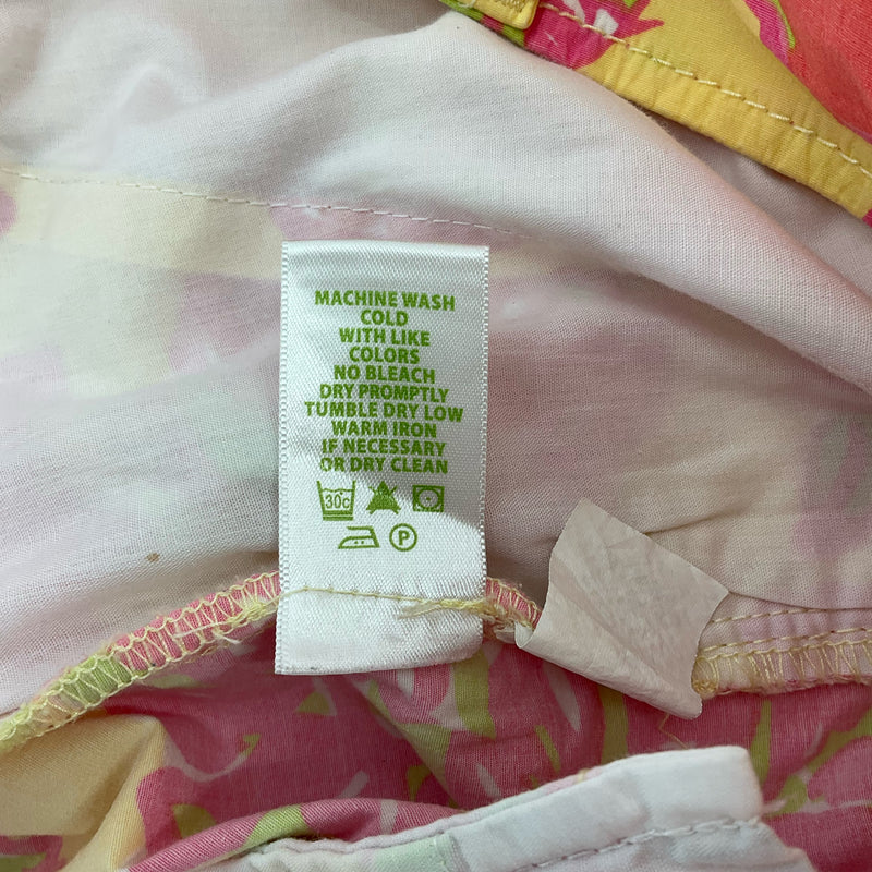 Lilly Pulitzer Yellow/Pink Floral Pre-Owned Ladies Shorts - Size 4 - Margaret’s Fine Consignment