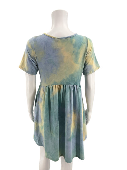 Rae Mode Blue/Multi Tye Dye Dress Size Small