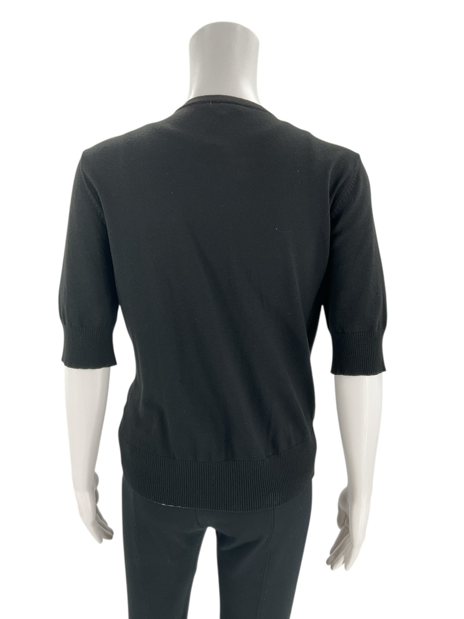 Ann Taylor Black Solid Pre-Owned Shrug - Size Large