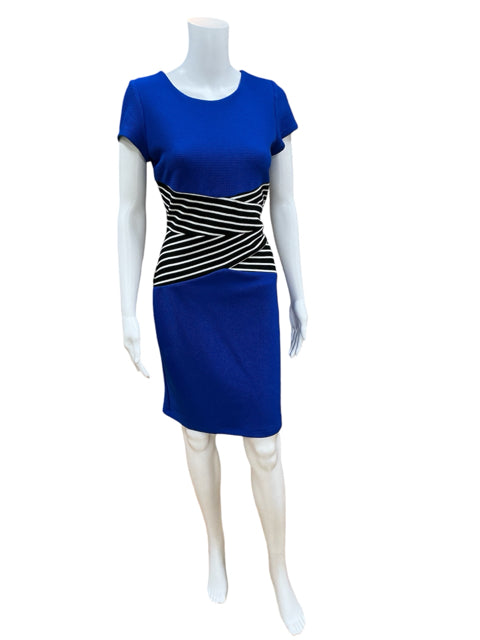 Shelby & Palmer Size 8 Blue/black/white Dress