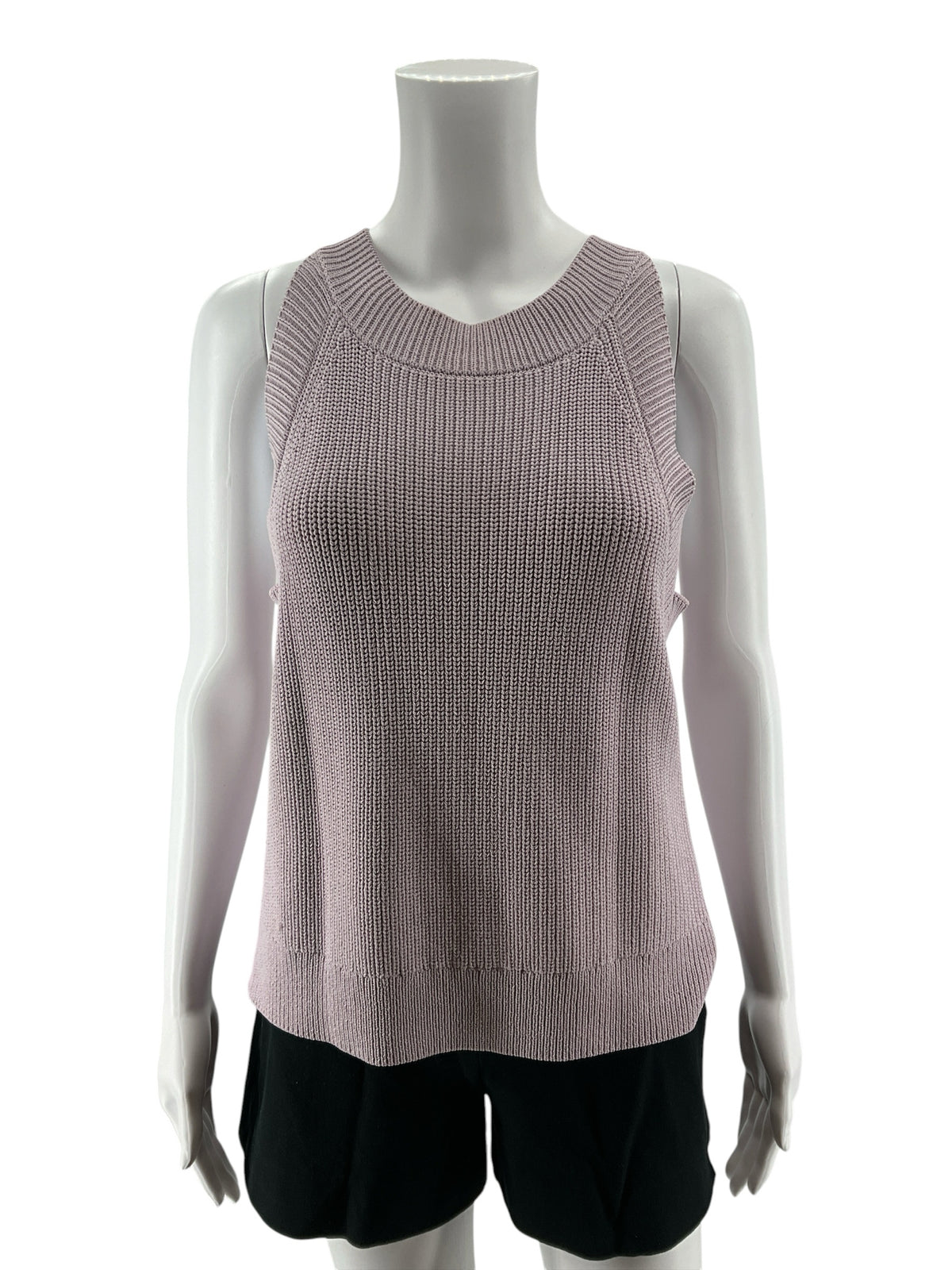 Gianni Bini Ribbed Knit Sleeveless Tank Top Lavender Size L NWT