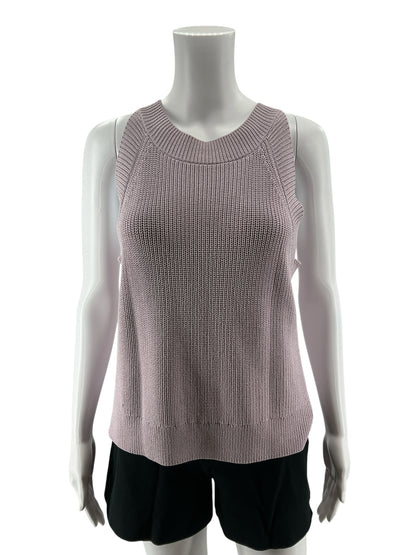 Gianni Bini Ribbed Knit Sleeveless Tank Top Lavender Size L NWT