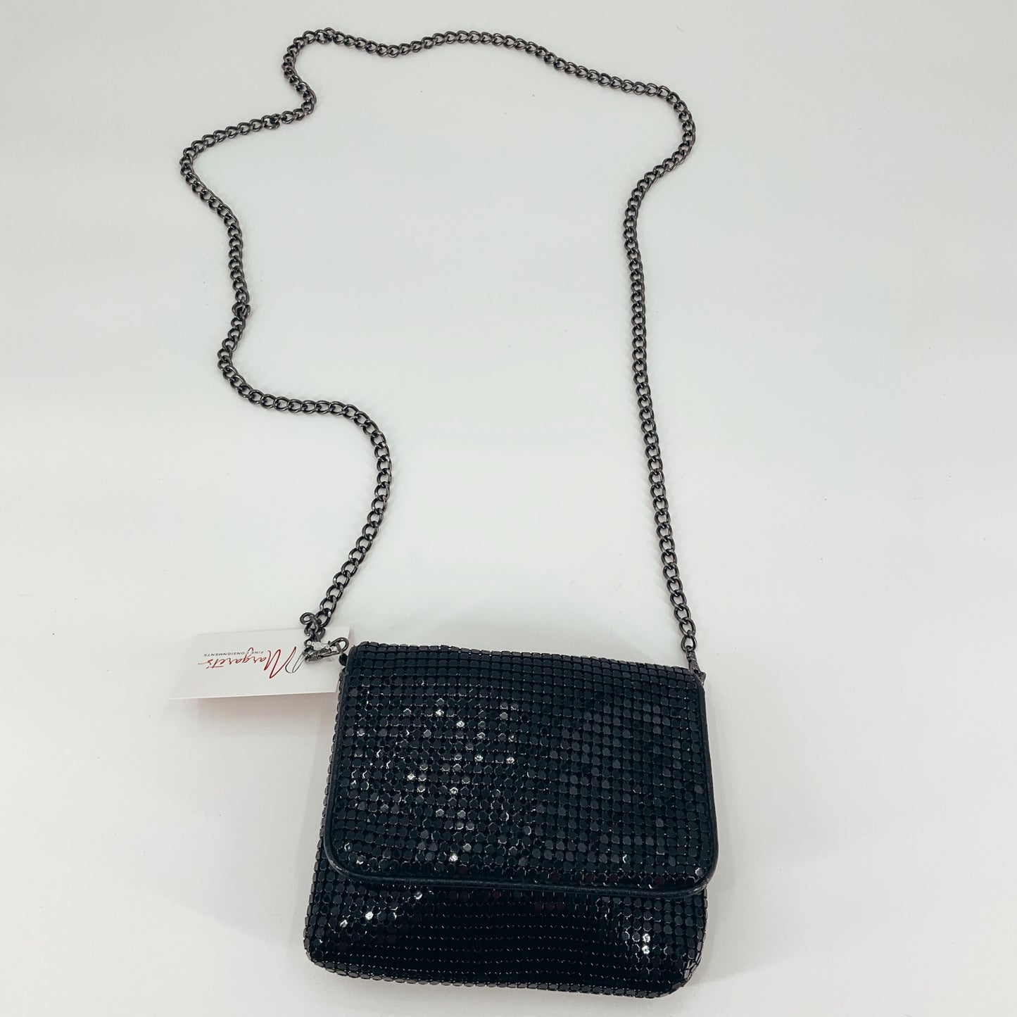 BCBG Black Sequined Crossbody Bag