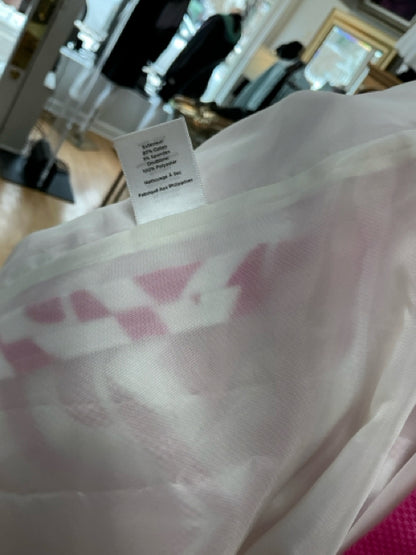 Talbots White/Pink Print Pre-Owned Ladies Dress - Size 4