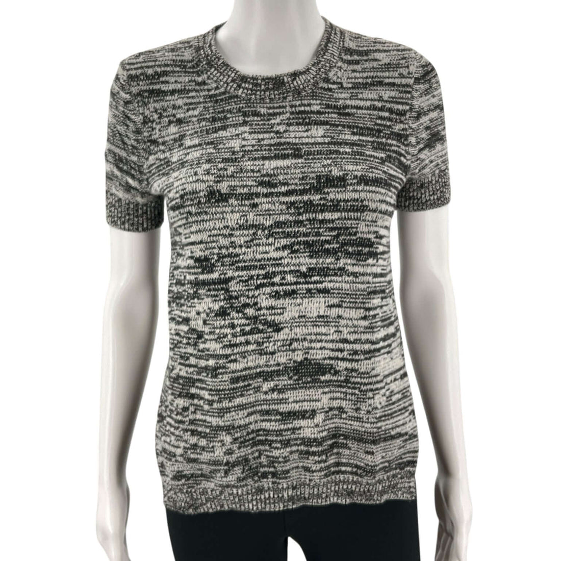 BCBG Gray/Black Heathered Pre-Owned Ladies Top -Size Small - Margaret’s Fine Consignment