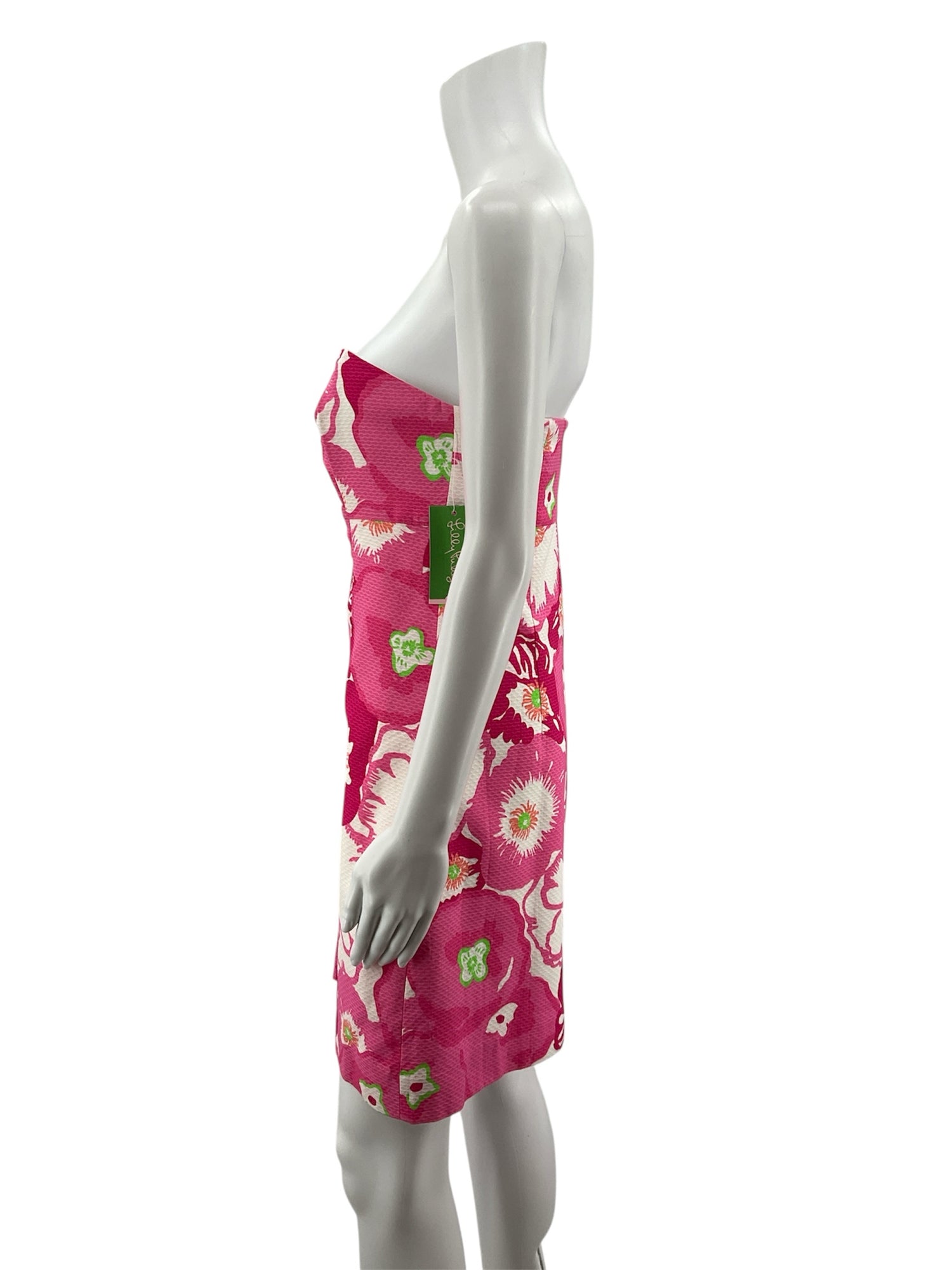 Lilly Pulitzer Delia Strapless Seersucker Dress Floral Print NWT Size 6 - ONLINE ONLY