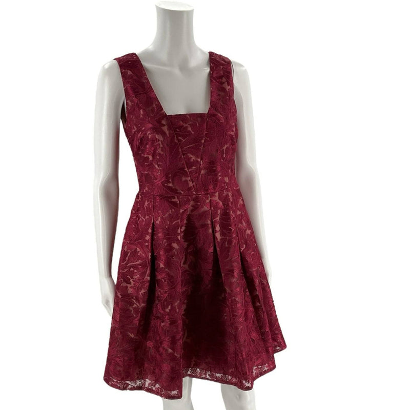 White House Black Market Fushia Floral Pre-Owned Ladies Dress - Size 4 Petite - Margaret’s Fine Consignment