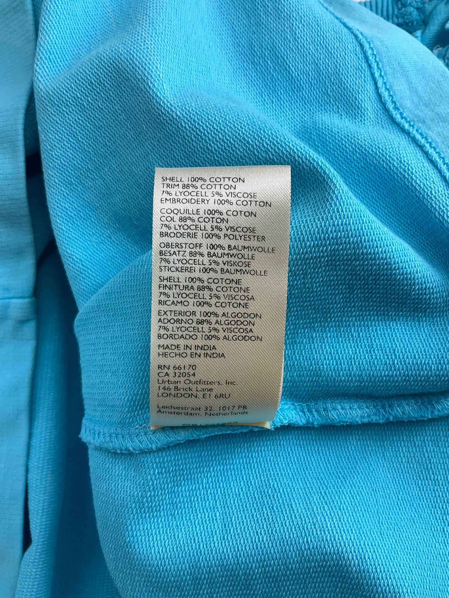 Pilcro - Turqoise Lace Pre-Owned Ladies Casual Top - Size XS