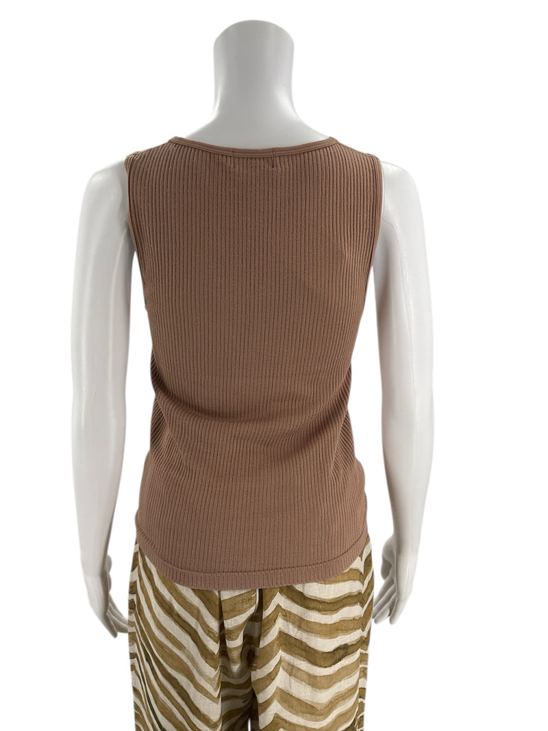 Evereve Taupe Ribbed Pre-Owned Ladies Top - Size M/L - Margaret’s Fine Consignment