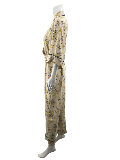 J. Crew Floral Wrap Front Kimono Jumpsuit Size Small