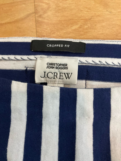 J.Crew x Christopher John Rogers Size Large White, Navy Striped Cropped Top - ONLINE ONLY
