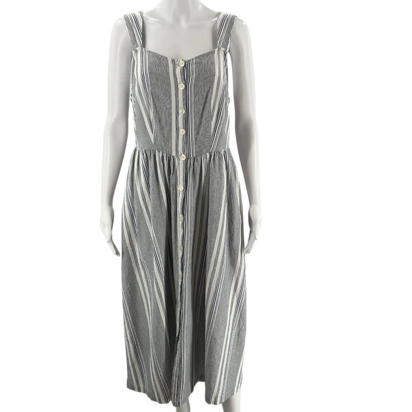 Ana White/Blue Stripe Pre-Owned Ladies New With Tags Dress - Size Medium