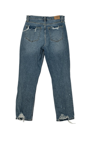 Abercrombie &amp; Fitch amp; Mom Jean High Rise Distressed Raw Hem Jeans Size 26 - ONLINE ONLY