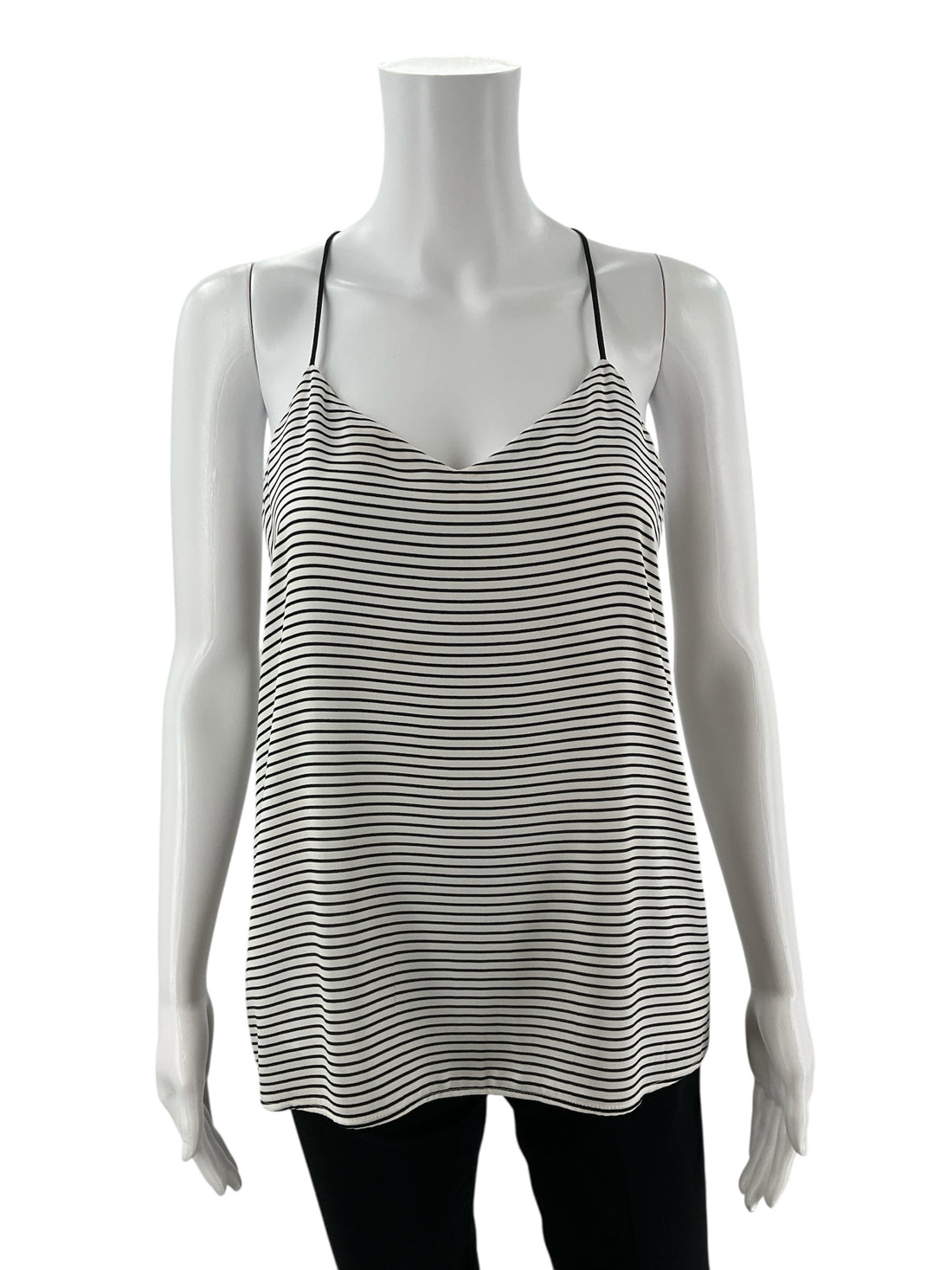 Express Black/White Stripe Pre-Owned Ladies Top - Size Small