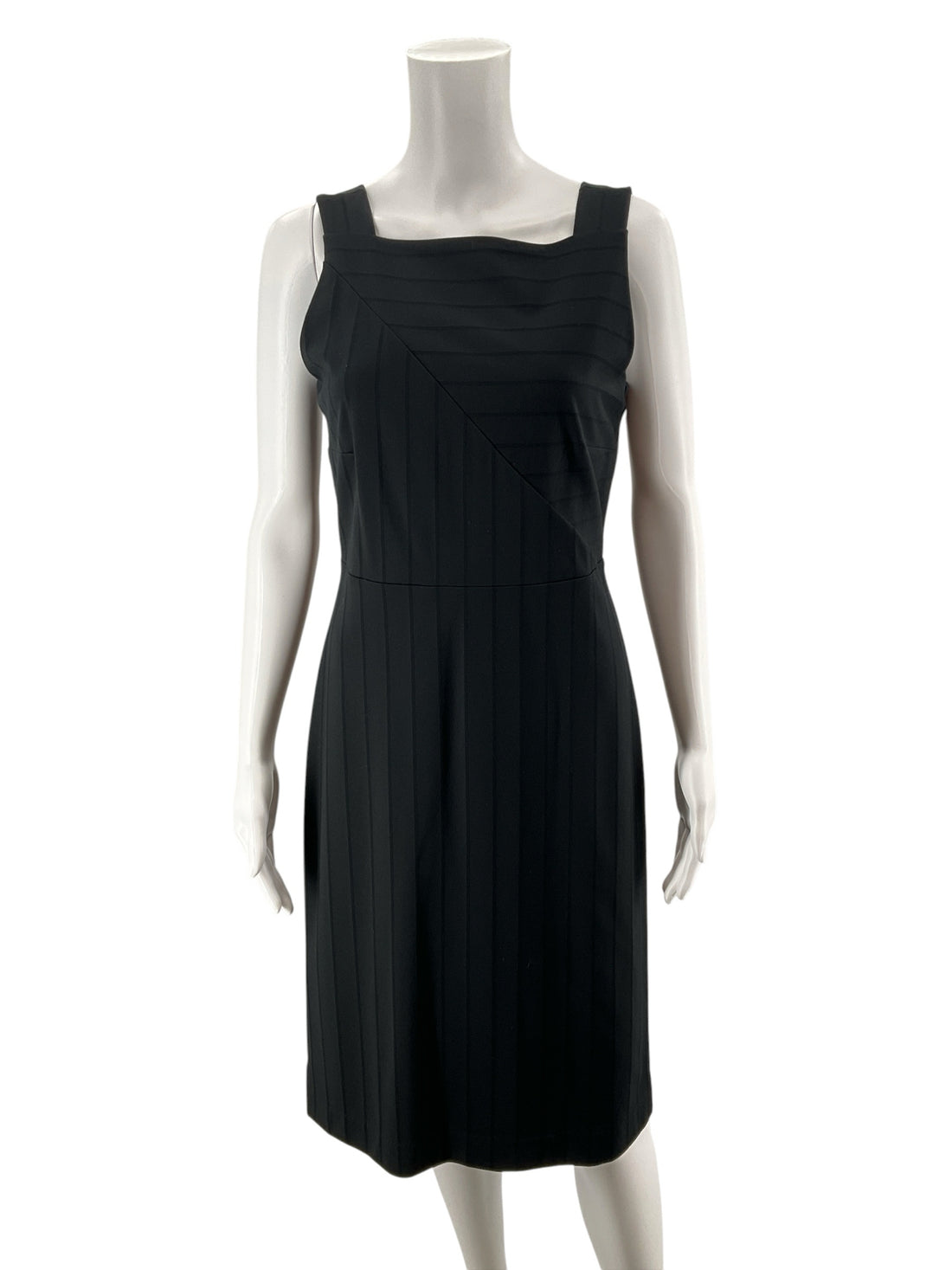 Ann Taylor Pintuck Stripe Sheath Dress Black NWT Size 4 - ONLINE ONLY