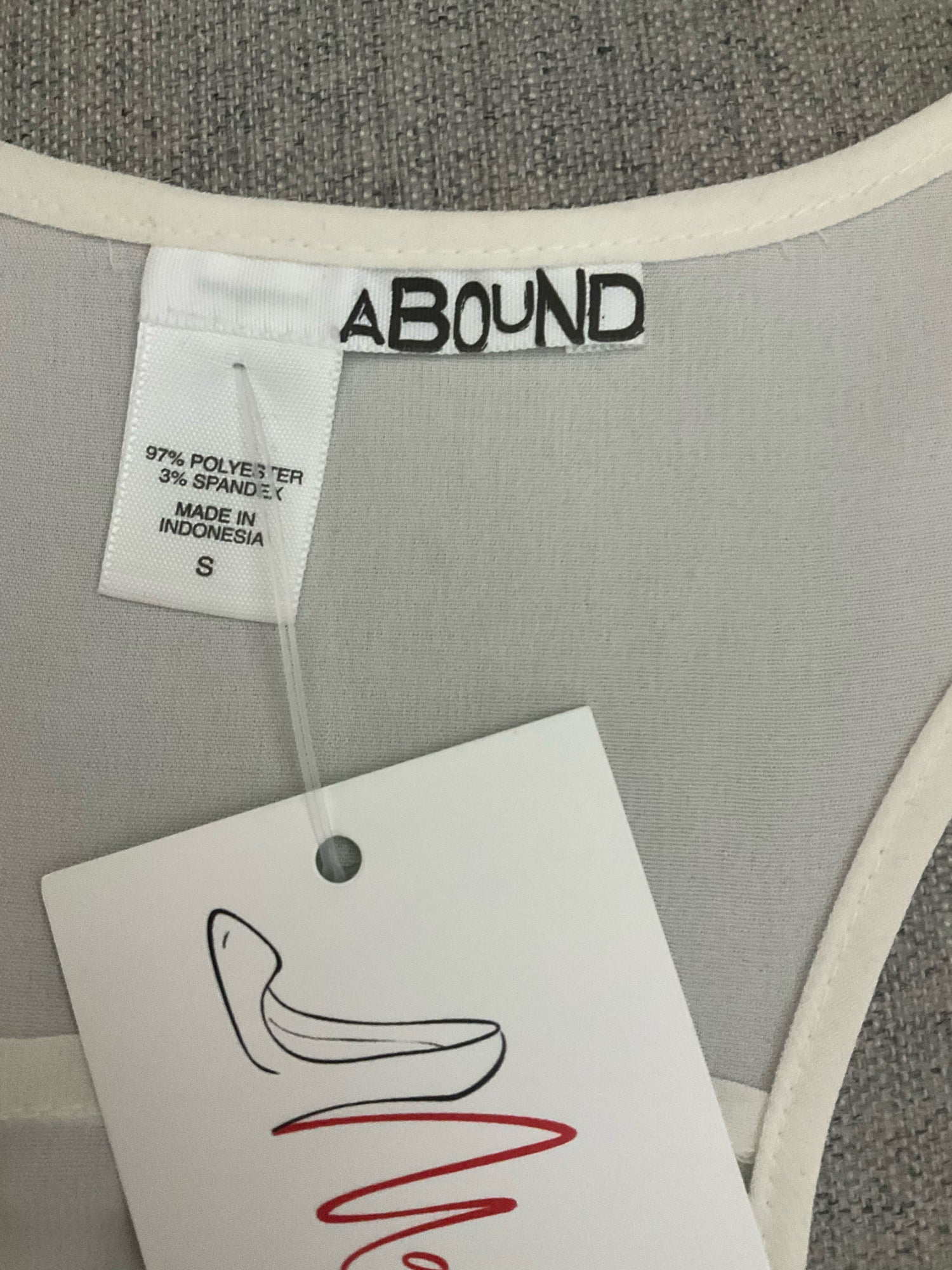 Abound Racerback High-Low Tunic Tank Top Cream Size Small