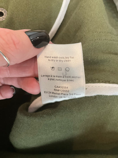 DOLAN Left Coast Collection Olive Green Ruffle Military Jacket - Size Small - ONLINE ONLY