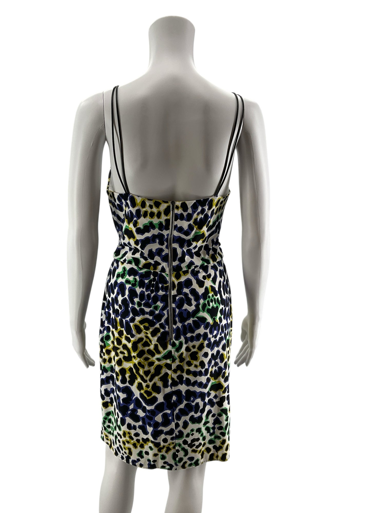 Milly Animal Print Cowl Neck Sheath Dress Size Small