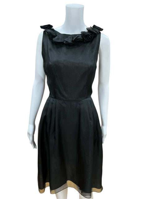 Lotus Grace Black Flowers Dress Size 10