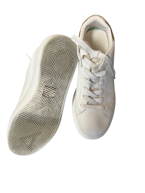 Aldo Aauwen White &amp; Gold Platform Sneakers | Women&