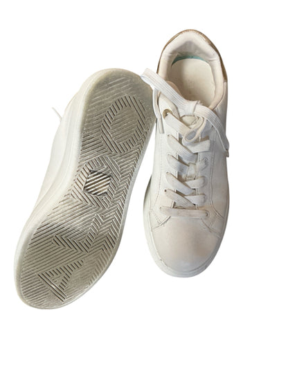 Aldo Aauwen White &amp; Gold Platform Sneakers | Women&