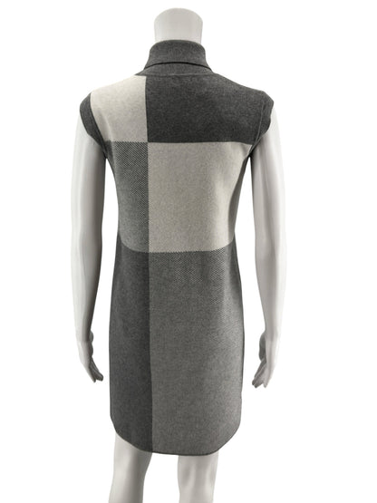 Lysse Laura Colorblock Sleeveless Turtleneck Dress Gray XS