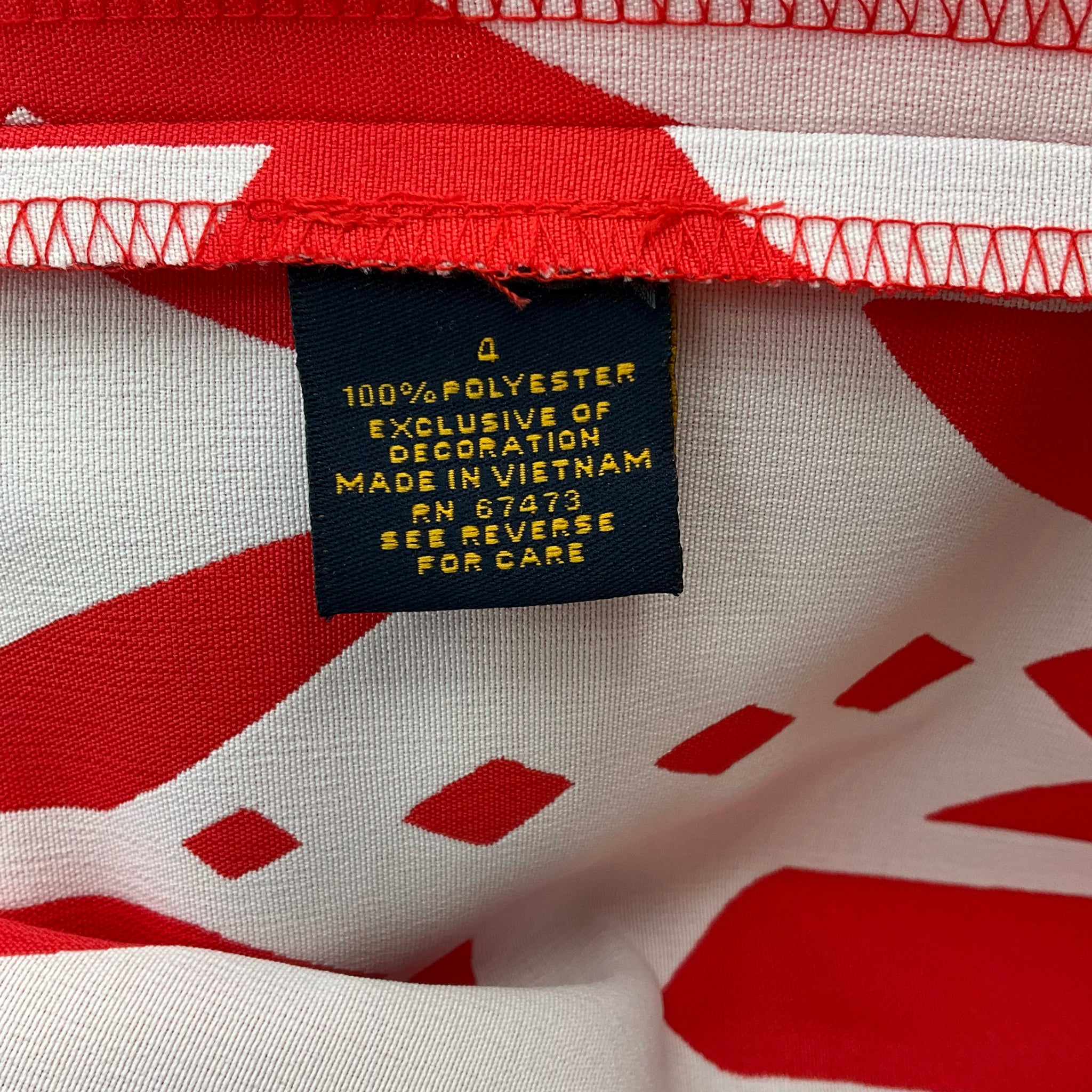 Just Taylor Red &amp; White Print Dress – Women’s Size 4 - ONLINE ONLY