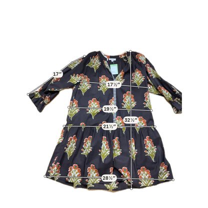 THML Floral Botanical Print Tiered Cotton Mini Dress Size Small
