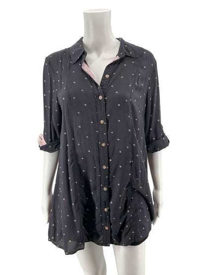 Maeve by Anthropologie Ring Dot Modal Tunic Blouse | Size Medium - ONLINE ONLY
