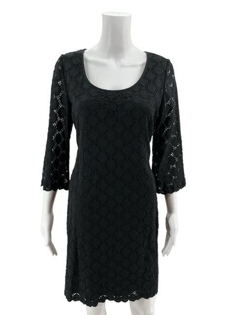 Ronni Nicole Black Eyelet Dress Size 12