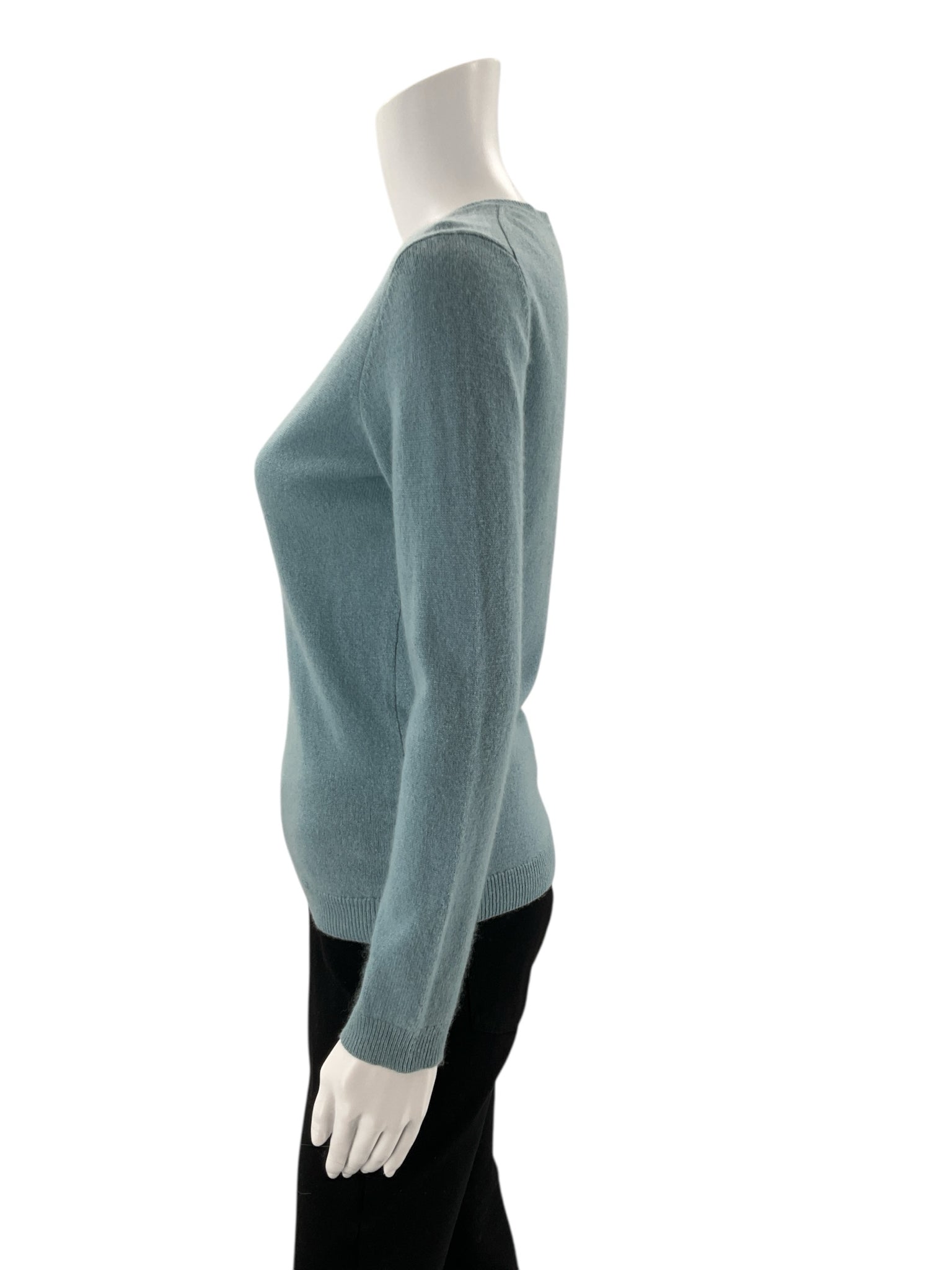 Charter Club - S moss green cashmere Solid Pre-Owned Casual Top - Size XS