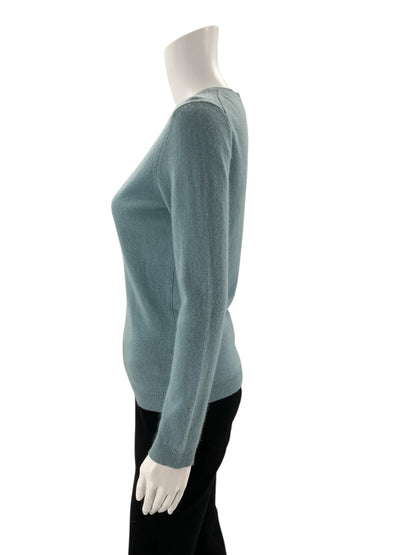 Charter Club - S moss green cashmere Solid Pre-Owned Casual Top - Size XS