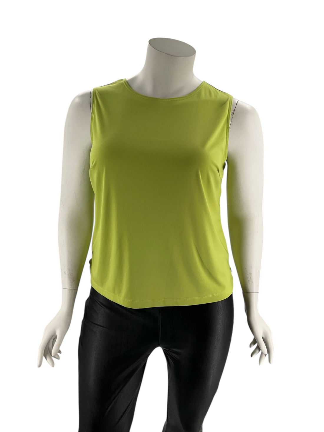JM Collection Lime Green Solid Pre-Owned Ladies Sleeveless Top - Size 1X