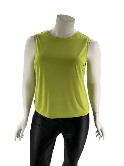 JM Collection Lime Green Solid Pre-Owned Ladies Sleeveless Top - Size 1X