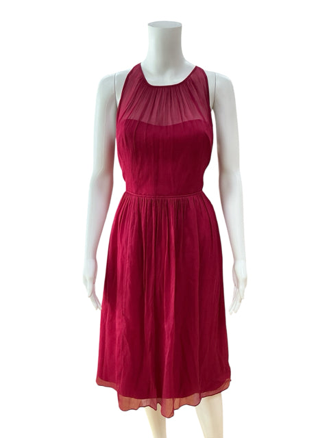 Arabelle Silk Chiffon Halter Dress J Crew Size 10