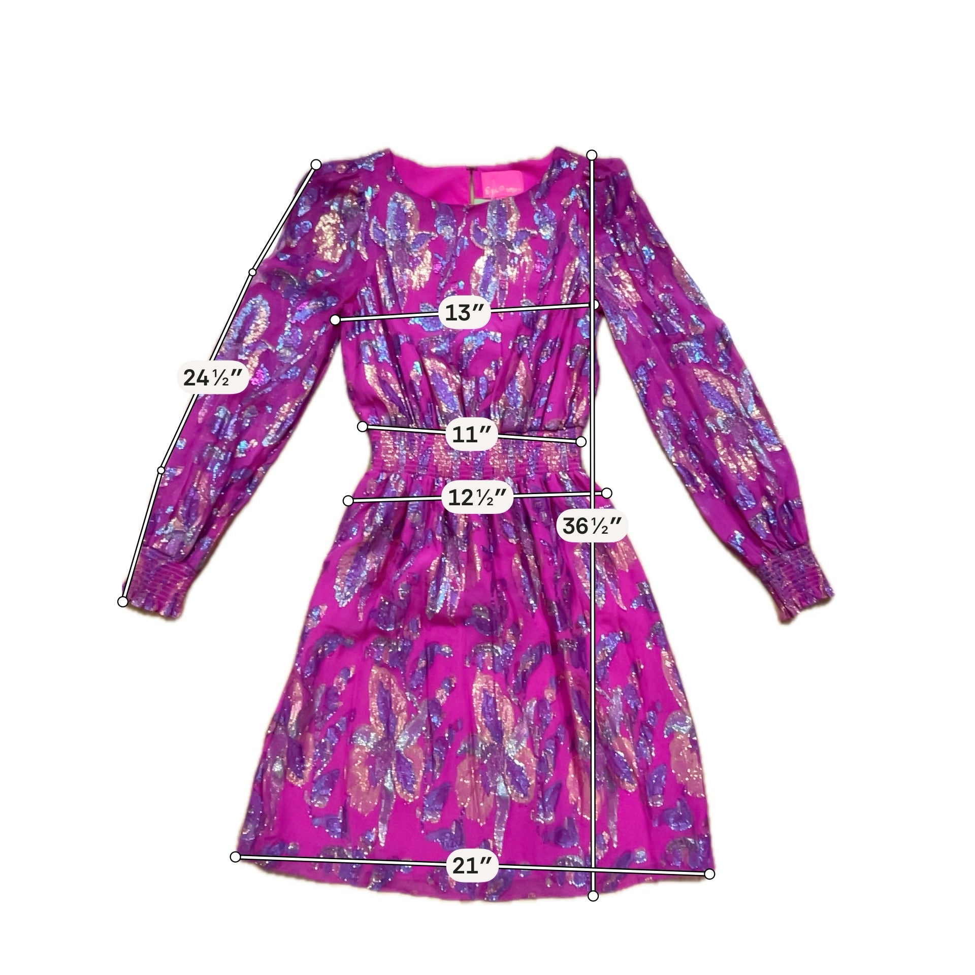Lilly Pulitzer Darlah Silk Blend Mini Dress Fuchsia Fish Jacquard Size 2