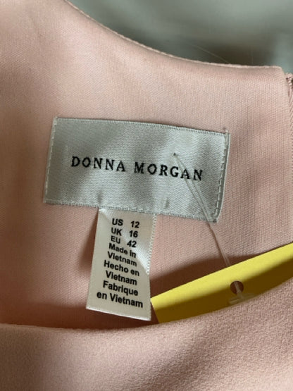 Donna Morgan Pink Dress Size 12 Pink colorblock Pre-Owned Ladies Dress - Size 12