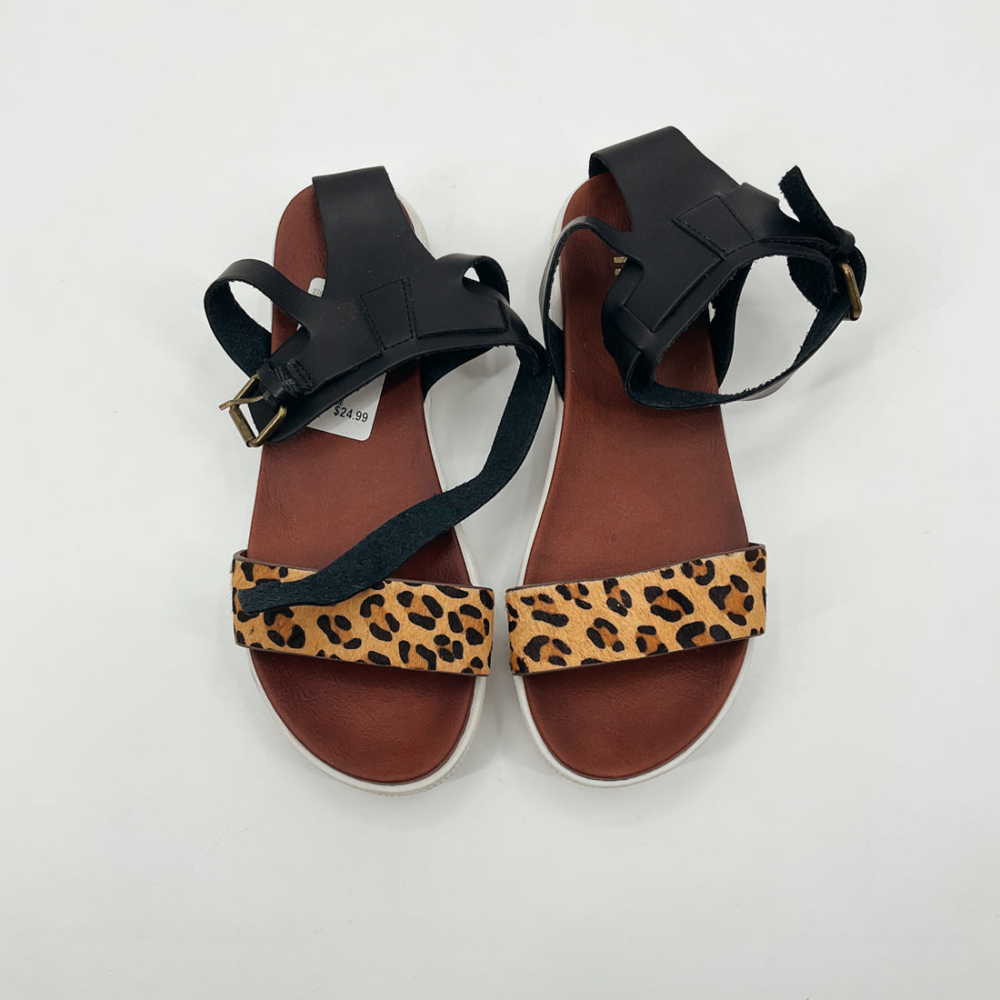 MIA black/brown Sandals Shoe Size 8 black/brown Animal Pre-Owned Ladies New With Tags Sandals - Size 8