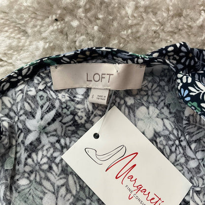 Loft Navy/Multi Floral Blouse - Size Small - Margaret’s Fine Consignment