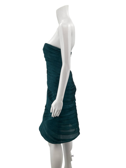 Alex Evenings Teal Strapless Bandage Cocktail Dress Petite Size 2P